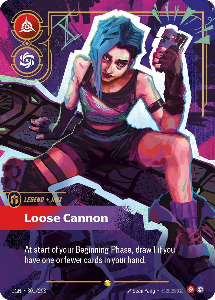 Image for Jinx - Loose Cannon (Overnumbered) (301/298) (Origins) (OGN) - Riftbound: League of Legends Trading Card Game