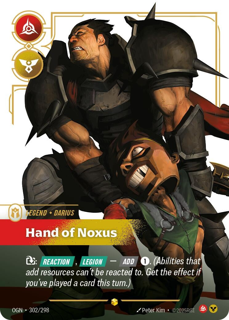 Image for Darius - Hand of Noxus (Overnumbered) (302/298) (Origins) (OGN) - Riftbound: League of Legends Trading Card Game