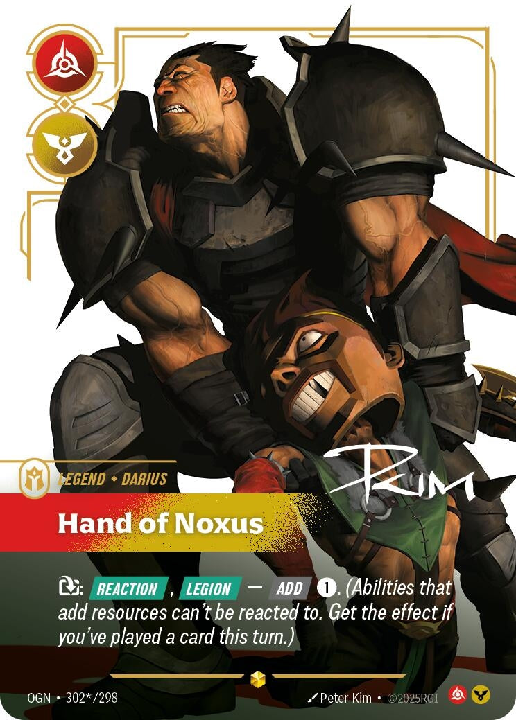Image for Darius - Hand of Noxus (Signature) (302*/298) (Origins) (OGN) - Riftbound: League of Legends Trading Card Game