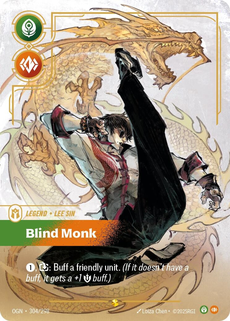 Image for Lee Sin - Blind Monk (Overnumbered) (304/298) (Origins) (OGN) - Riftbound: League of Legends Trading Card Game