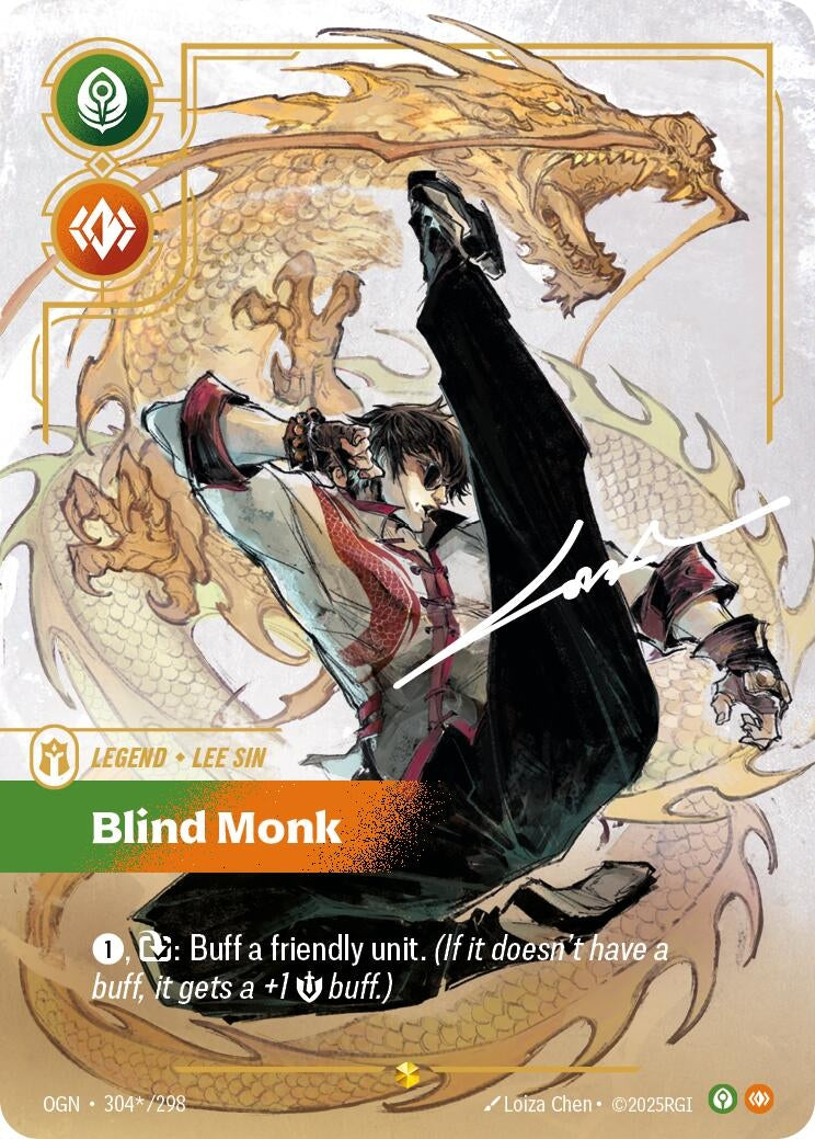 Image for Lee Sin - Blind Monk (Signature) (304*/298) (Origins) (OGN) - Riftbound: League of Legends Trading Card Game
