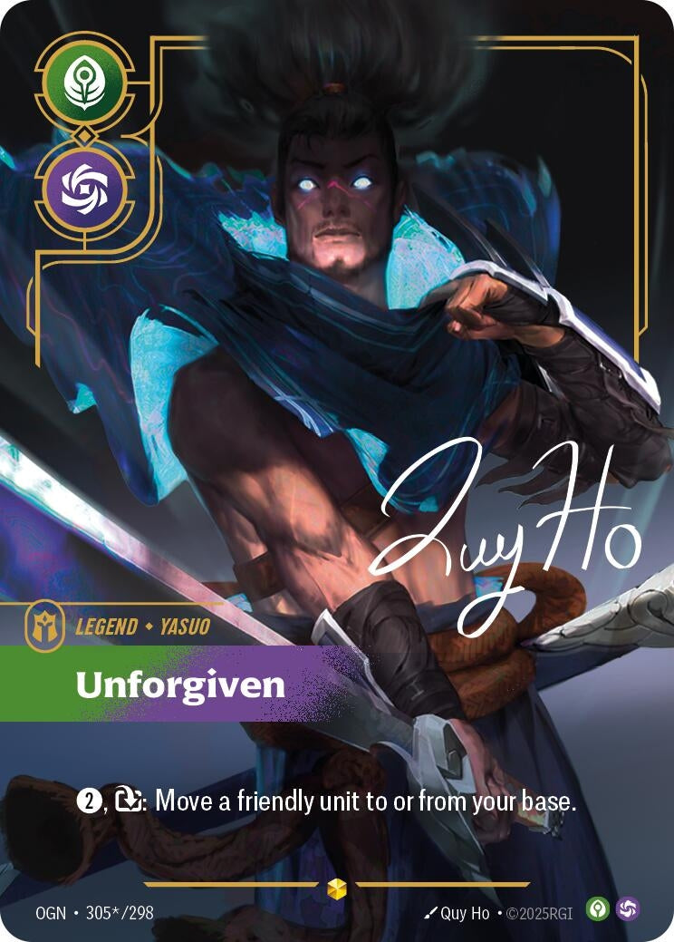 Image for Yasuo - Unforgiven (Signature) (305*/298) (Origins) (OGN) - Riftbound: League of Legends Trading Card Game