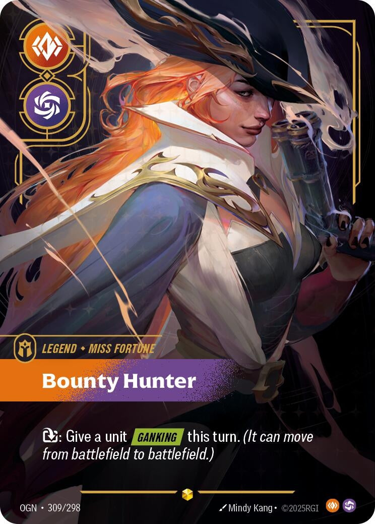 Image for Miss Fortune - Bounty Hunter (Overnumbered) (309/298) (Origins) (OGN) - Riftbound: League of Legends Trading Card Game