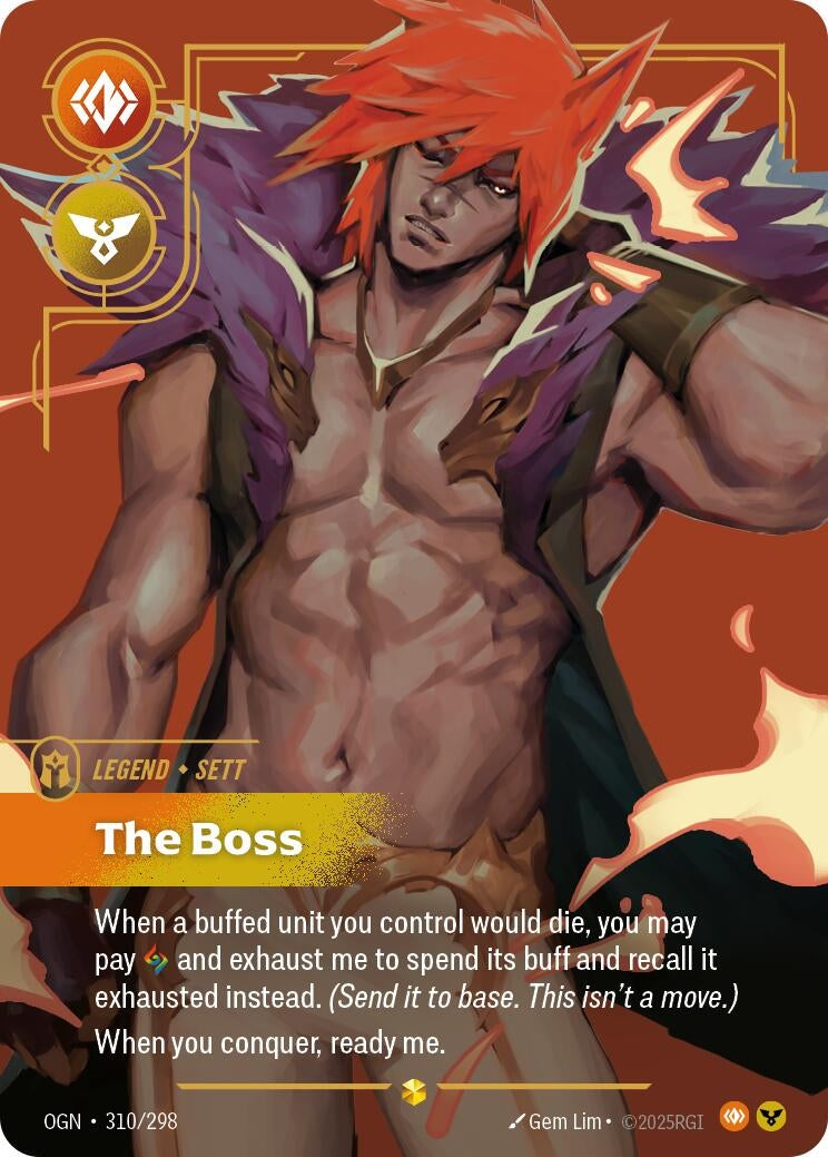 Image for Sett - The Boss (Overnumbered) (310/298) (Origins) (OGN) - Riftbound: League of Legends Trading Card Game