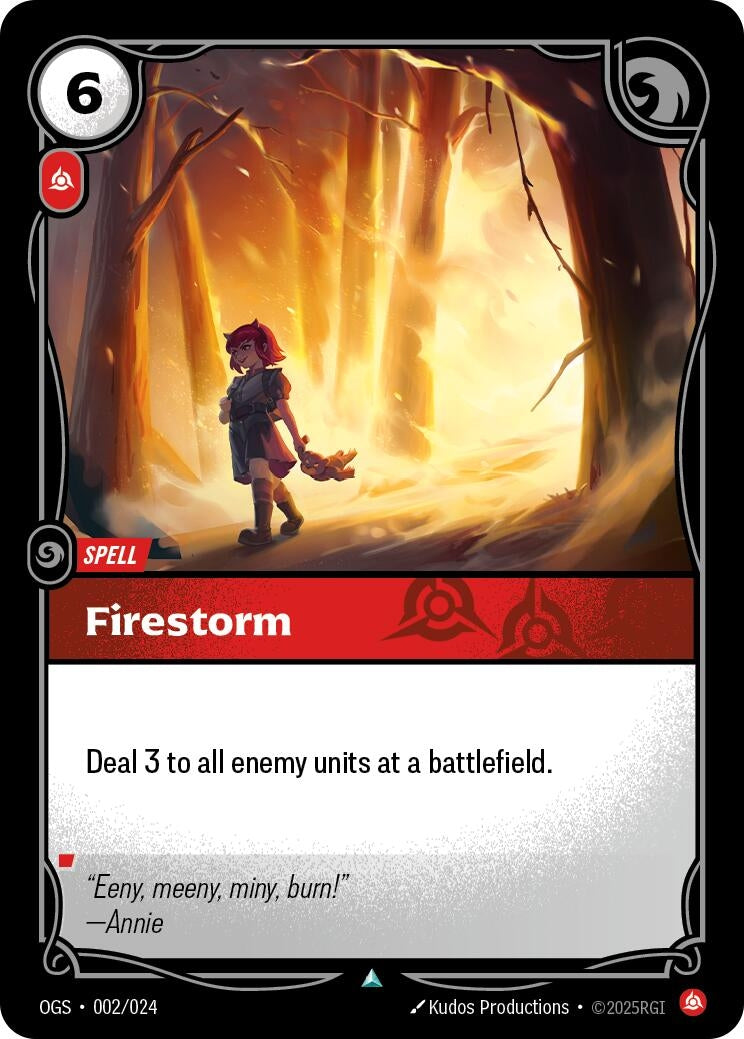 Image for Firestorm (002/024) (Origins: Proving Grounds) (OGS) - Riftbound: League of Legends Trading Card Game