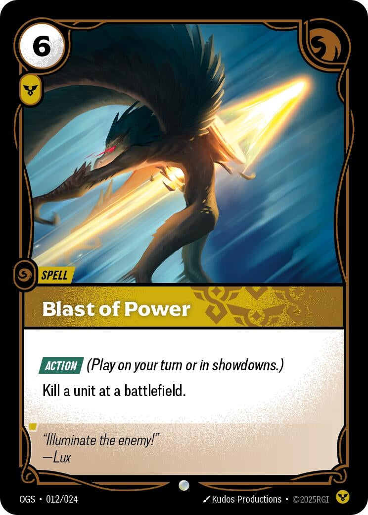 Image for Blast of Power (012/024) (Origins: Proving Grounds) (OGS) - Riftbound: League of Legends Trading Card Game