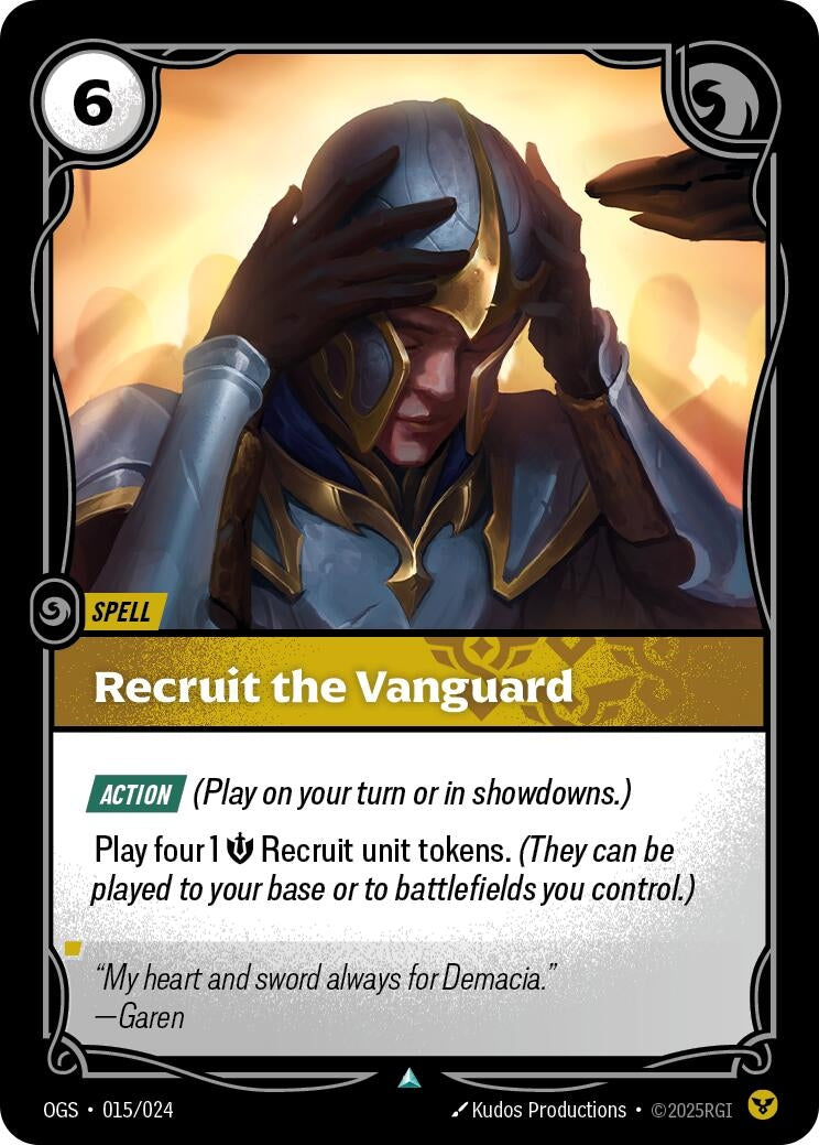 Image for Recruit the Vanguard (015/024) (Origins: Proving Grounds) (OGS) - Riftbound: League of Legends Trading Card Game