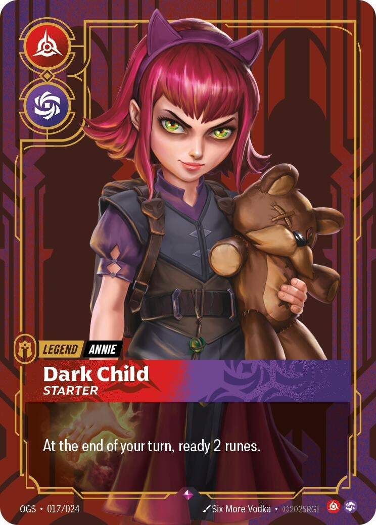 Image for Annie - Dark Child (Starter) (017/024) (Origins: Proving Grounds) (OGS) - Riftbound: League of Legends Trading Card Game