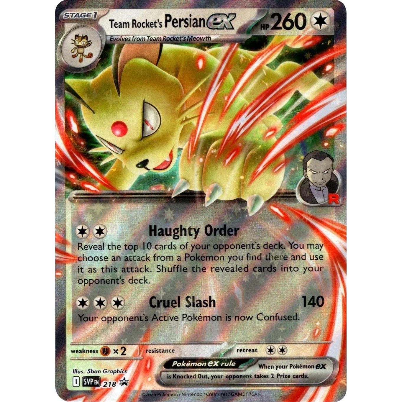 Team Rocket's Persian ex - 218 (218) (SV: Scarlet & Violet Promo Cards) - PokeBox USA