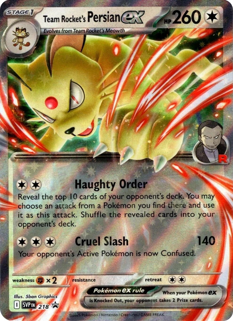 Team Rocket's Persian ex - 218 (218) (SV: Scarlet & Violet Promo Cards) - PokeBox USA