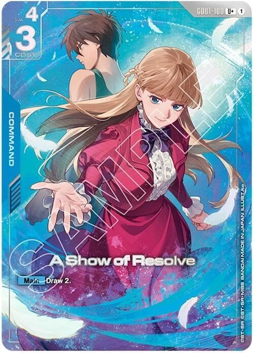 Image for A Show of Resolve (U+) (Premium Accessory Set - Mobile Suit Gundam Wing) (GD01-100) (Gundam Promotional Cards) (GCG-PR) - Gundam Card Game