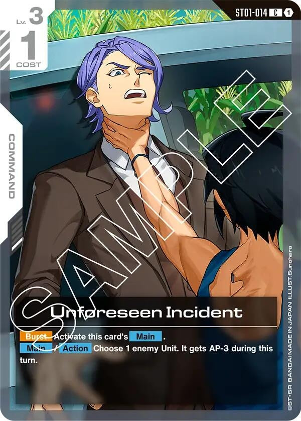Image for Unforeseen Incident (ST01-014) (Starter Deck 05: Iron Bloom) (ST05) - Gundam Card Game