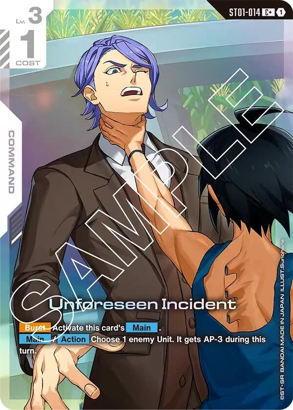Image for Unforeseen Incident (C+) (ST01-014) (Starter Deck 05: Iron Bloom) (ST05) - Gundam Card Game