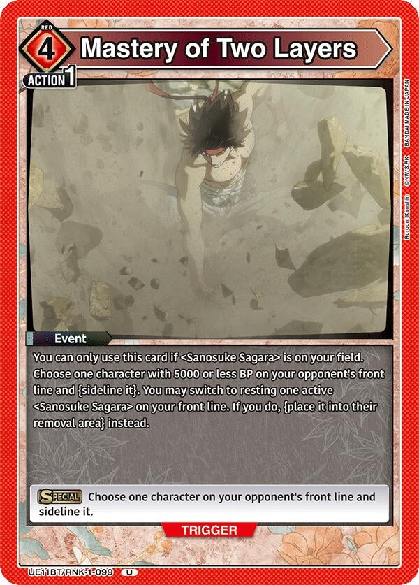 Image for Mastery of Two Layers (UE11BT/RNK-1-099) (UE11BT: Rurouni Kenshin) (UE11BT) - Union Arena