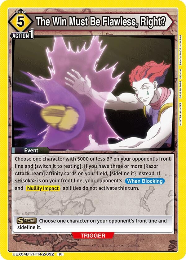 Image for The Win Must Be Flawless, Right? (UEX04BT/HTR-2-032) (UEX04BT: HUNTER X HUNTER Vol.2) (UEX04BT) - Union Arena