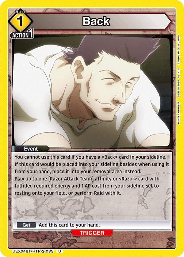 Image for Back (UEX04BT/HTR-2-035) (UEX04BT: HUNTER X HUNTER Vol.2) (UEX04BT) - Union Arena