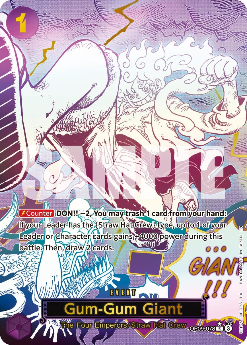 Image for Gum-Gum Giant (Alternate Art) (OP09-078) (Premium Booster -The Best- Vol. 2) (PRB-02) - One Piece Card Game