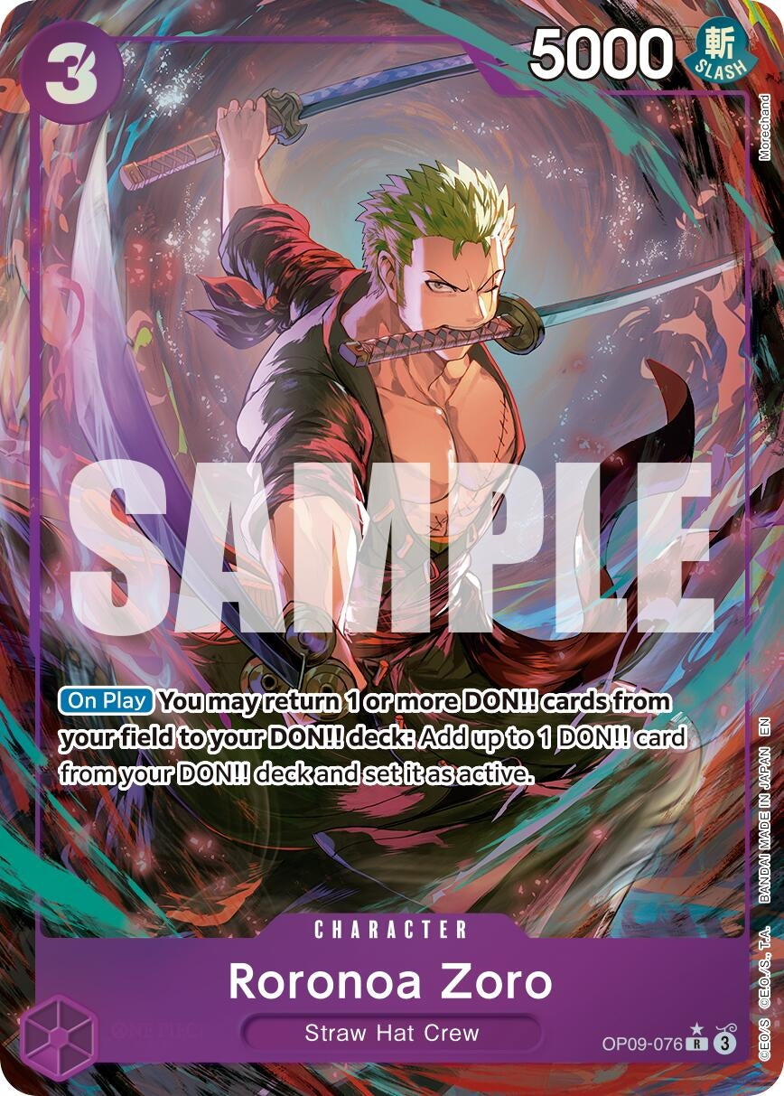 Image for Roronoa Zoro - OP09-076 (Alternate Art) (OP09-076) (Premium Booster -The Best- Vol. 2) (PRB-02) - One Piece Card Game