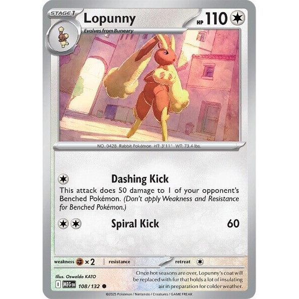 Image for Lopunny (108/132) (ME01: Mega Evolution) - Pokemon