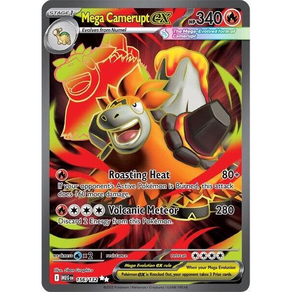 Image for Mega Camerupt ex (156/132) (ME01: Mega Evolution) - Pokemon