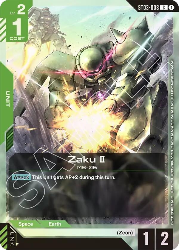 Image for Zaku II (Championship Participation Pack 01) (ST03-008) (Gundam Promotional Cards) (GCG-PR) - Gundam Card Game