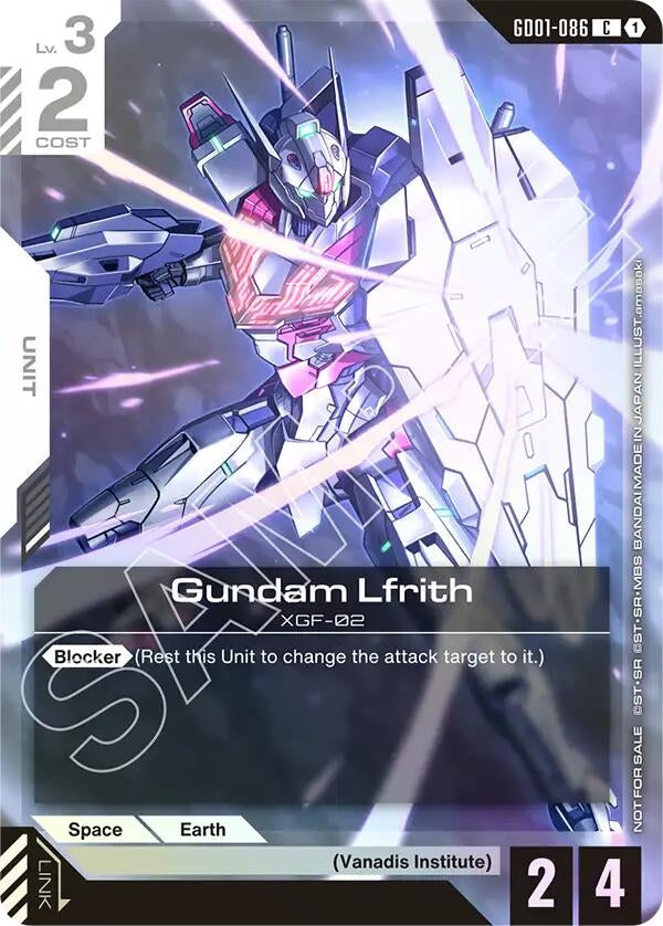 Image for Gundam Lfrith (Championship Participation Pack 01) (GD01-086) (Gundam Promotional Cards) (GCG-PR) - Gundam Card Game