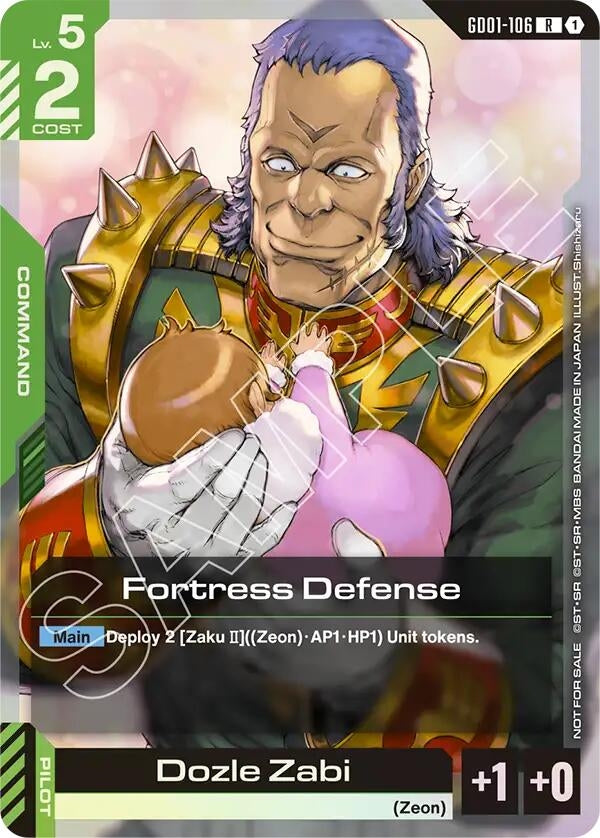 Image for Fortress Defense (Championship Participation Pack 01) (GD01-106) (Gundam Promotional Cards) (GCG-PR) - Gundam Card Game