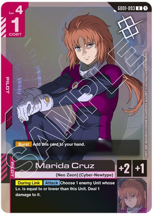 Image for Marida Cruz (Judge Pack 01) (GD01-093) (Gundam Promotional Cards) (GCG-PR) - Gundam Card Game
