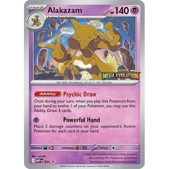 Alakazam - 003 (003) (ME: Mega Evolution Promo) - PokeBox USA