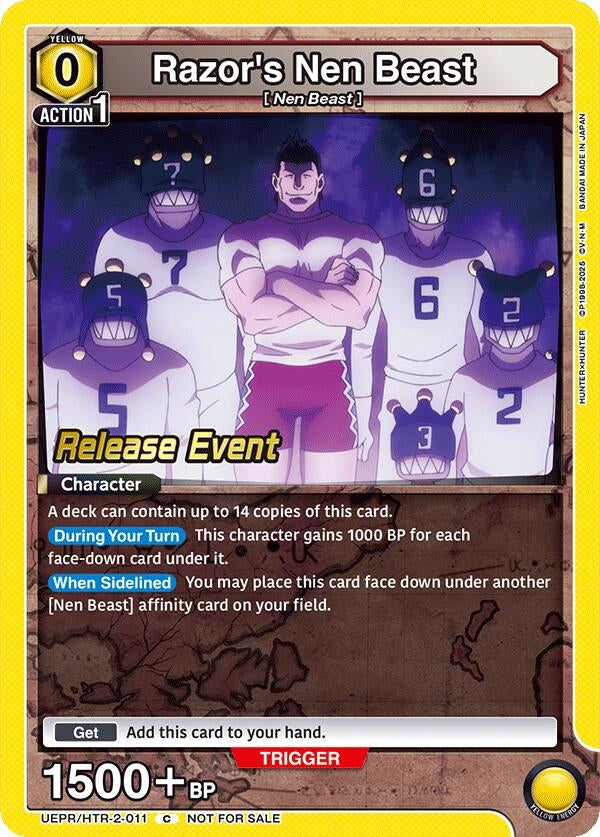 Image for Razor's Nen Beast (UEPR/HTR-2-011) (UEX04BT: HUNTER X HUNTER Vol.2 Release Event Cards) (UEX04BT_RE) - Union Arena