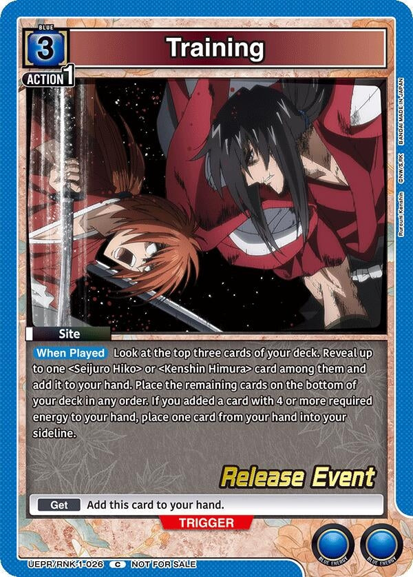 Image for Training (UEPR/RNK-1-026) (UE11BT: Rurouni Kenshin Release Event Cards) (UE11BT_RE) - Union Arena
