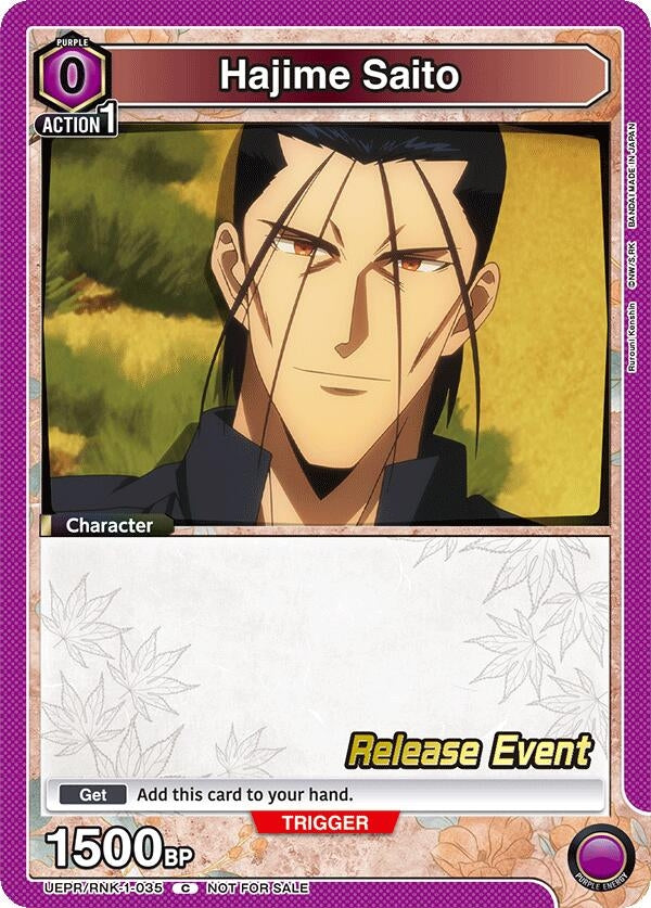 Image for Hajime Saito (035) (UEPR/RNK-1-035) (UE11BT: Rurouni Kenshin Release Event Cards) (UE11BT_RE) - Union Arena