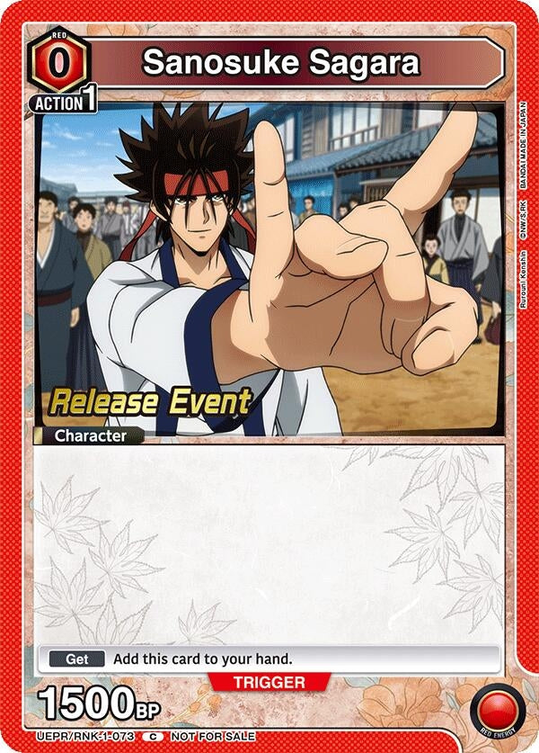 Image for Sanosuke Sagara (073) (UEPR/RNK-1-073) (UE11BT: Rurouni Kenshin Release Event Cards) (UE11BT_RE) - Union Arena