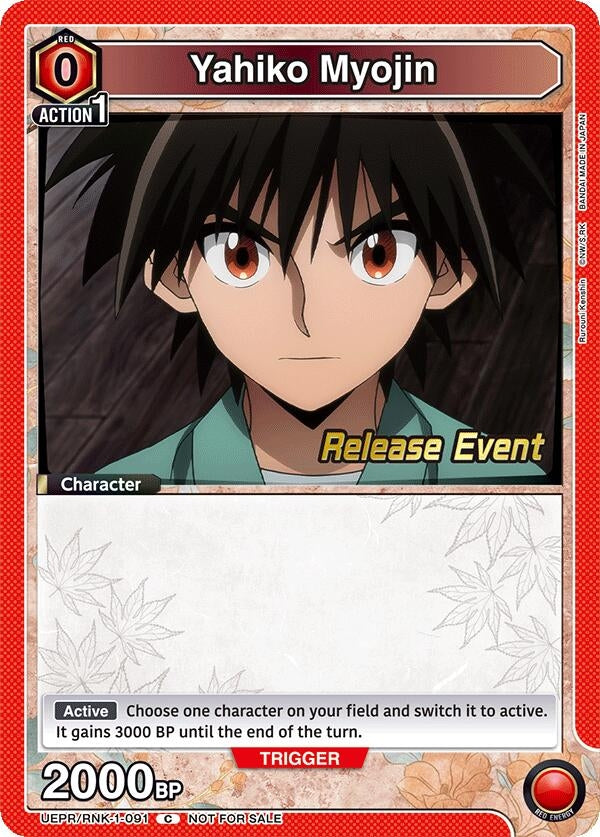 Image for Yahiko Myojin (091) (UEPR/RNK-1-091) (UE11BT: Rurouni Kenshin Release Event Cards) (UE11BT_RE) - Union Arena