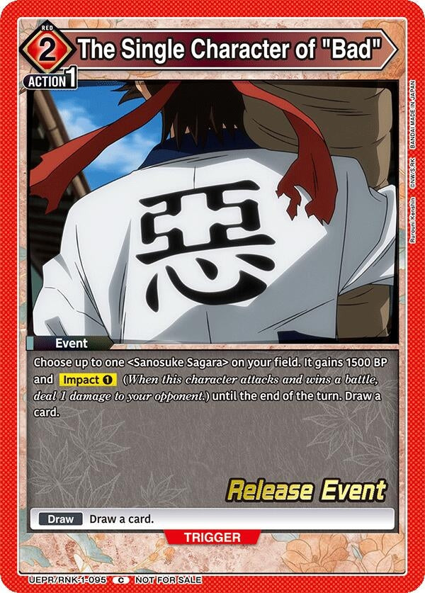Image for The Single Character of "Bad" (UEPR/RNK-1-095) (UE11BT: Rurouni Kenshin Release Event Cards) (UE11BT_RE) - Union Arena