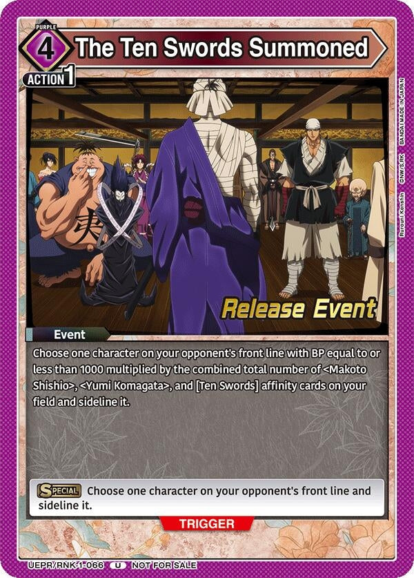 Image for The Ten Swords Summoned (UEPR/RNK-1-066) (UE11BT: Rurouni Kenshin Release Event Cards) (UE11BT_RE) - Union Arena