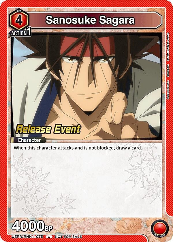 Image for Sanosuke Sagara (075) (UEPR/RNK-1-075) (UE11BT: Rurouni Kenshin Release Event Cards) (UE11BT_RE) - Union Arena