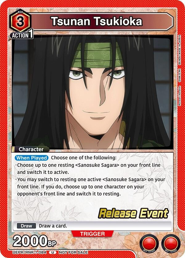 Image for Tsunan Tsukioka (UEPR/RNK-1-084) (UE11BT: Rurouni Kenshin Release Event Cards) (UE11BT_RE) - Union Arena