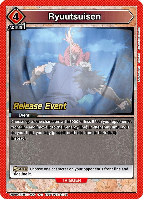 Image for Ryuutsuisen (UEPR/RNK-1-100) (UE11BT: Rurouni Kenshin Release Event Cards) (UE11BT_RE) - Union Arena