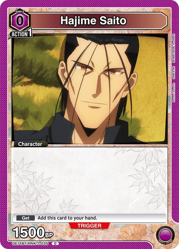 Image for Hajime Saito (035) (Box Topper Foil) (UE11BT/RNK-1-035) (UE11BT: Rurouni Kenshin) (UE11BT) - Union Arena