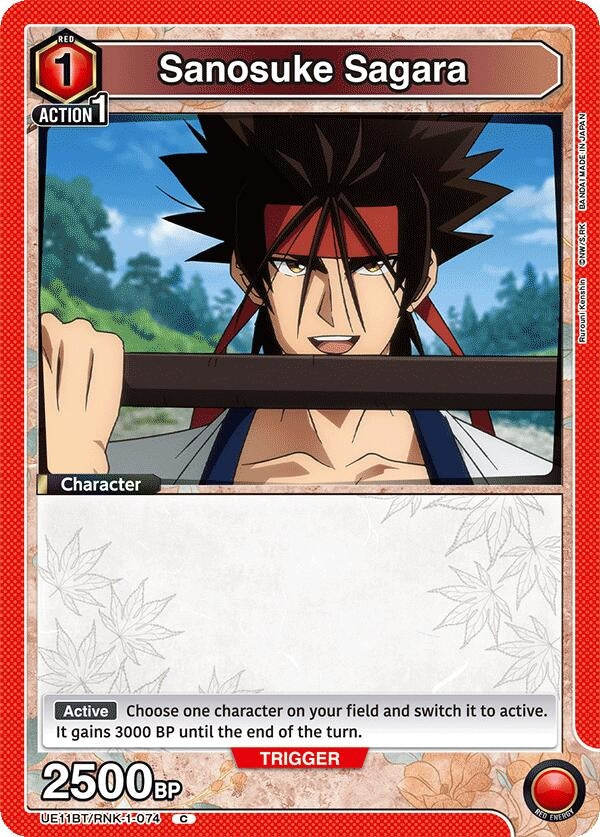 Image for Sanosuke Sagara (074) (Box Topper Foil) (UE11BT/RNK-1-074) (UE11BT: Rurouni Kenshin) (UE11BT) - Union Arena