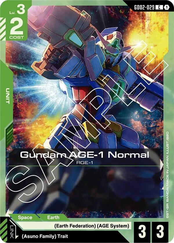 Image for Gundam AGE-1 Normal (GD02-029) (GD02-029) (Dual Impact) (GD02) - Gundam Card Game
