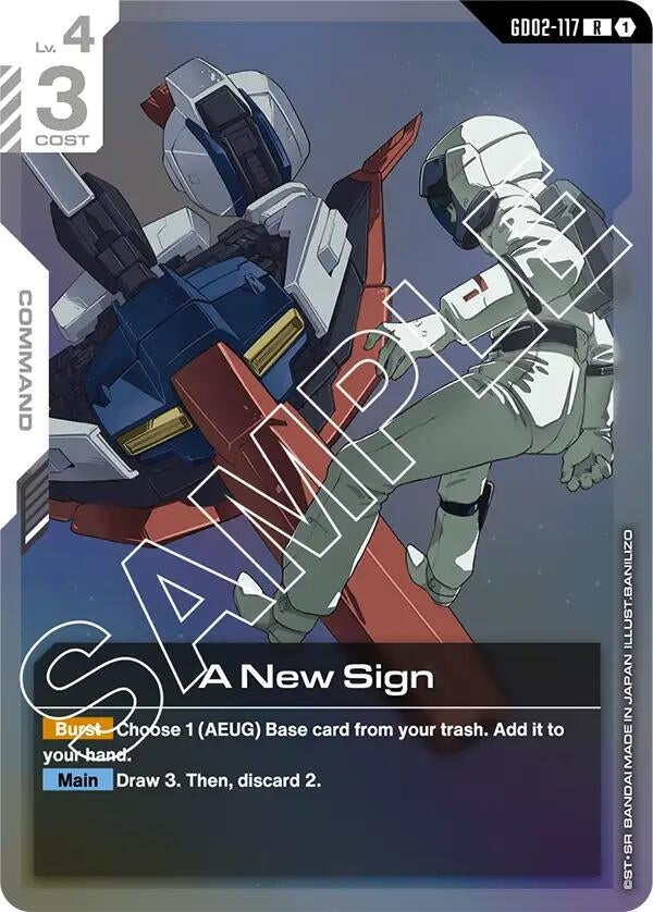 Image for A New Sign (GD02-117) (Dual Impact) (GD02) - Gundam Card Game