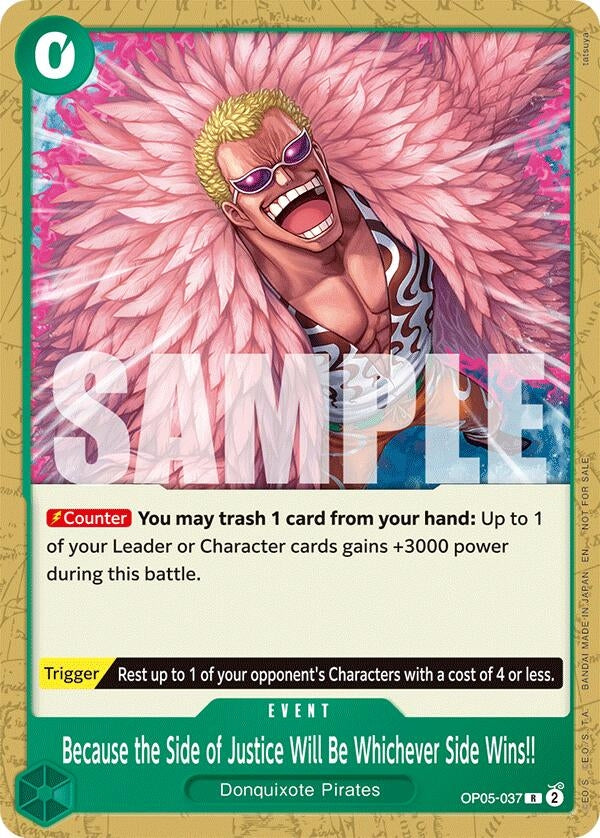 Image for Because the Side of Justice Will Be Whichever Side Wins!! (Tournament Pack 2025 Vol. 4) (OP05-037) (One Piece Promotion Cards) (OP-PR) - One Piece Card Game