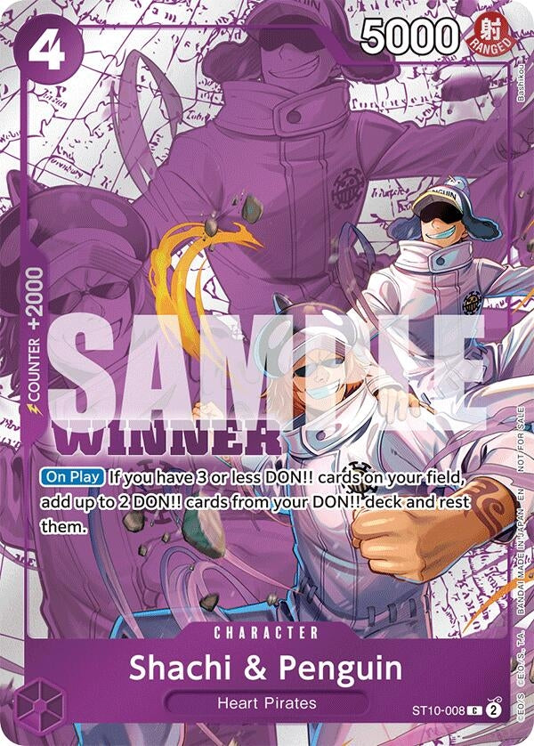 Image for Shachi & Penguin (Winner Pack 2025 Vol. 4) (ST10-008) (One Piece Promotion Cards) (OP-PR) - One Piece Card Game