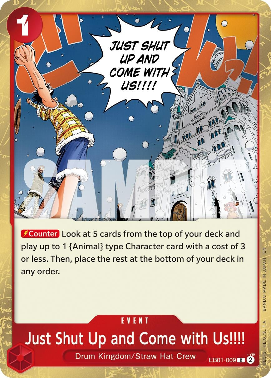Image for Just Shut Up and Come with Us!!!! (Pirate Foil) (EB01-009) (Premium Booster -The Best- Vol. 2) (PRB-02) - One Piece Card Game