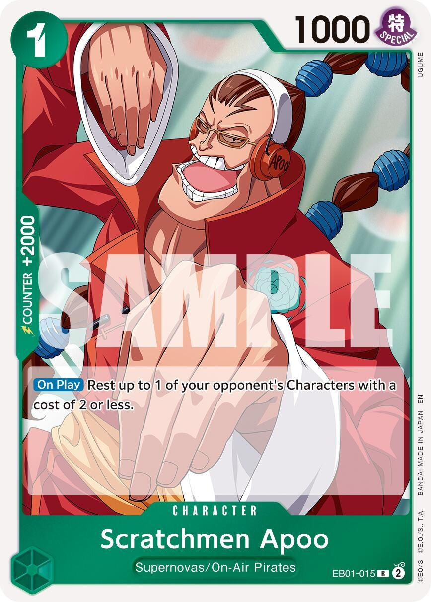 Image for Scratchmen Apoo - EB01-015 (Reprint) (EB01-015) (Premium Booster -The Best- Vol. 2) (PRB-02) - One Piece Card Game