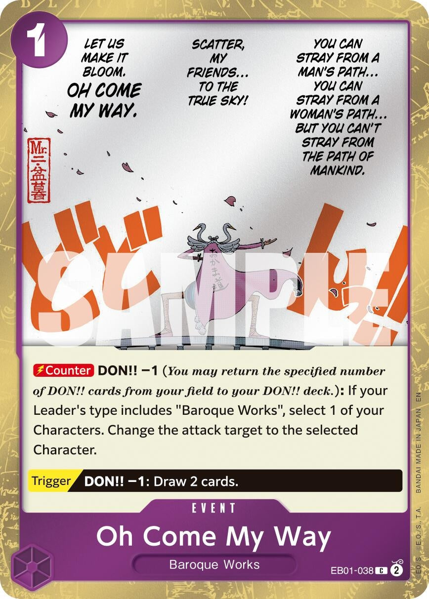 Image for Oh Come My Way (Pirate Foil) (EB01-038) (Premium Booster -The Best- Vol. 2) (PRB-02) - One Piece Card Game