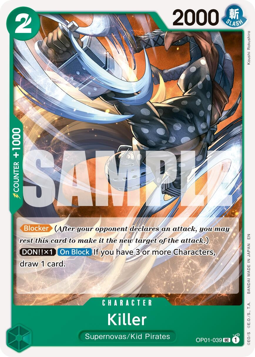 Image for Killer (Reprint) (OP01-039) (Premium Booster -The Best- Vol. 2) (PRB-02) - One Piece Card Game