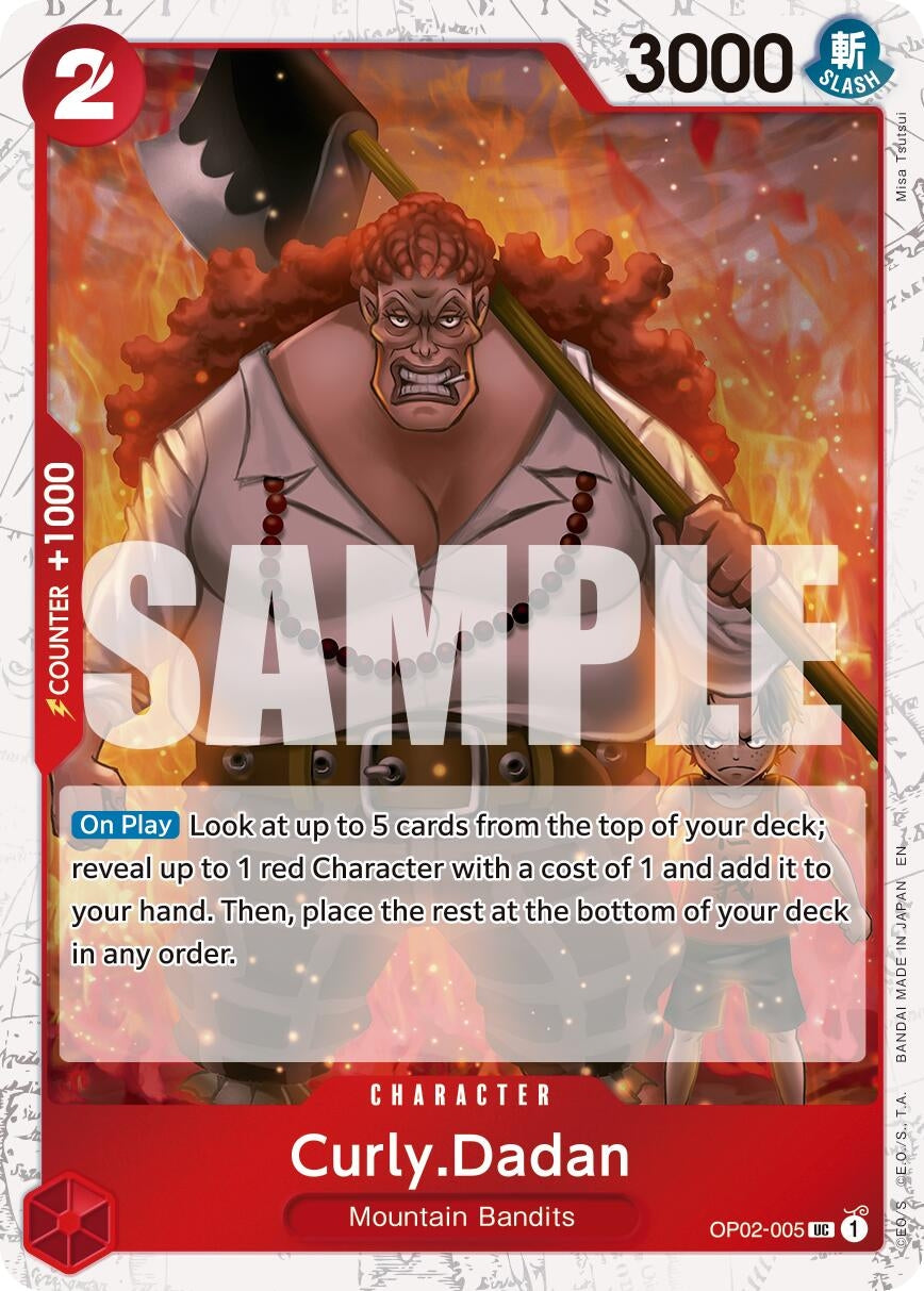 Image for Curly.Dadan (Pirate Foil) (OP02-005) (Premium Booster -The Best- Vol. 2) (PRB-02) - One Piece Card Game